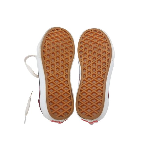 Vans Old Skool Kids Size 10.5 Maroon White VN0A4BUU5U7 Suede Canvas - Picture 8 of 12